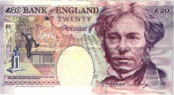 Great Britain, 20 pounds, Faraday, front