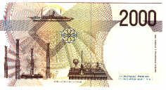 Italy, Marconi, 2000 lires, reverse